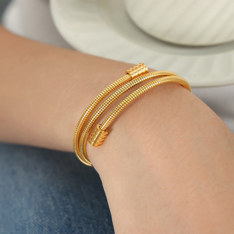 Multi Layer Snake Chain Bangle JMZ284