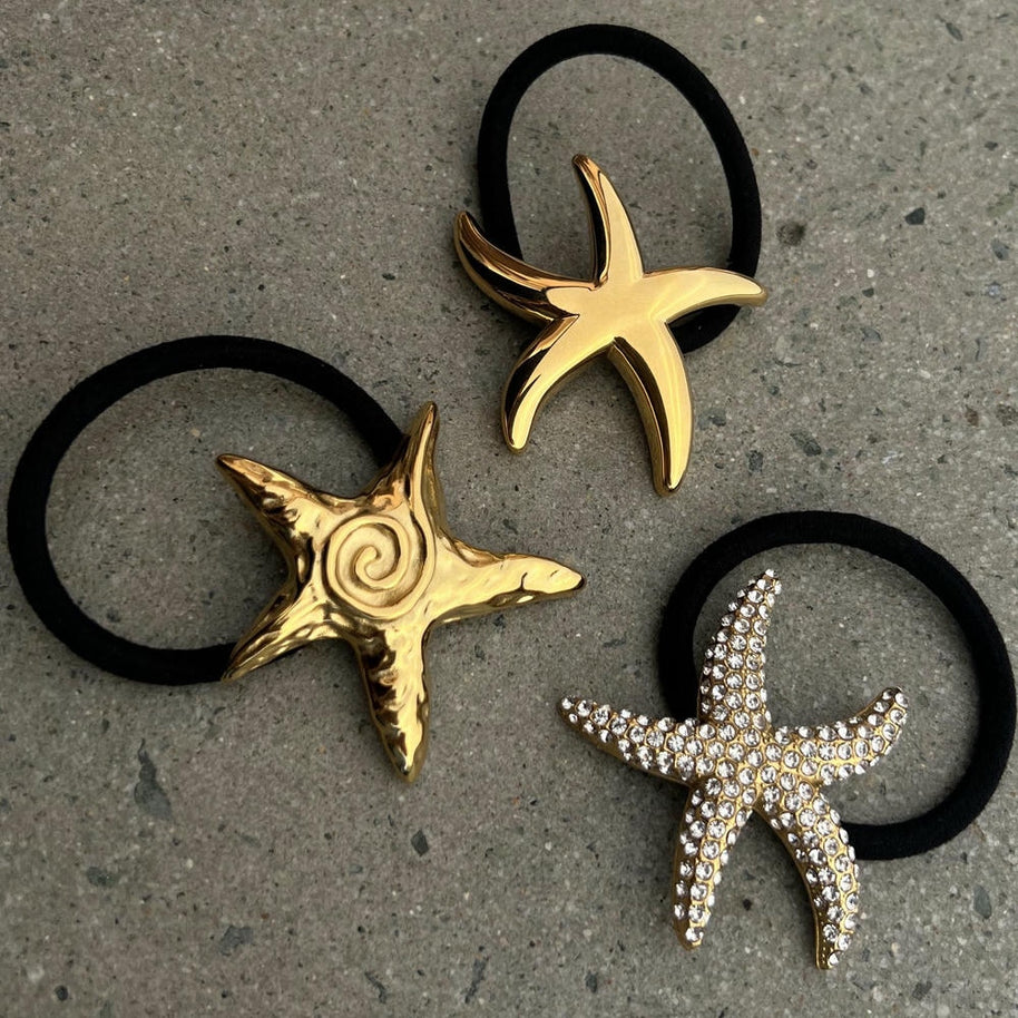 Star Hair Tie Stainless Steel Ponytail Holder JX Hot003