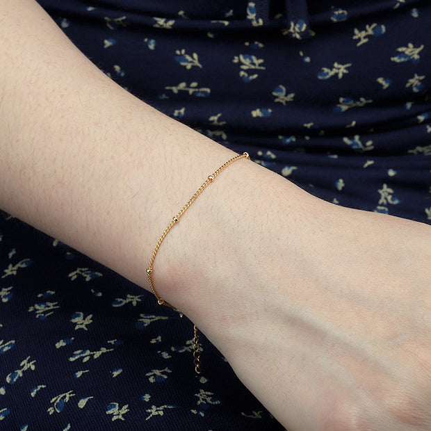 1.5mm Spheres Chain Bracelet
