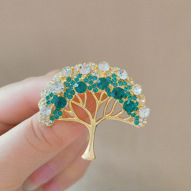 Money Tree Brooch | Crystal Plant Pin | Lucky Gift JXBS417