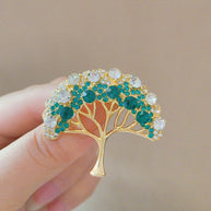 Money Tree Brooch | Crystal Plant Pin | Lucky Gift JXBS417