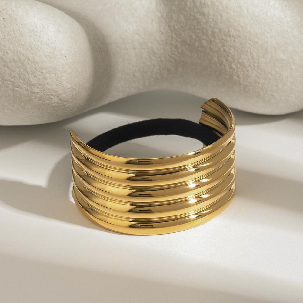 Stainless Steel Hair Tie Ponytail Elastic JXH2407001