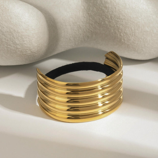 Stainless Steel Hair Tie Ponytail Elastic JXH2407001