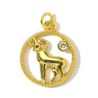 Personalized Zodiac Pendant | Libra Scorpio Zircon Charm