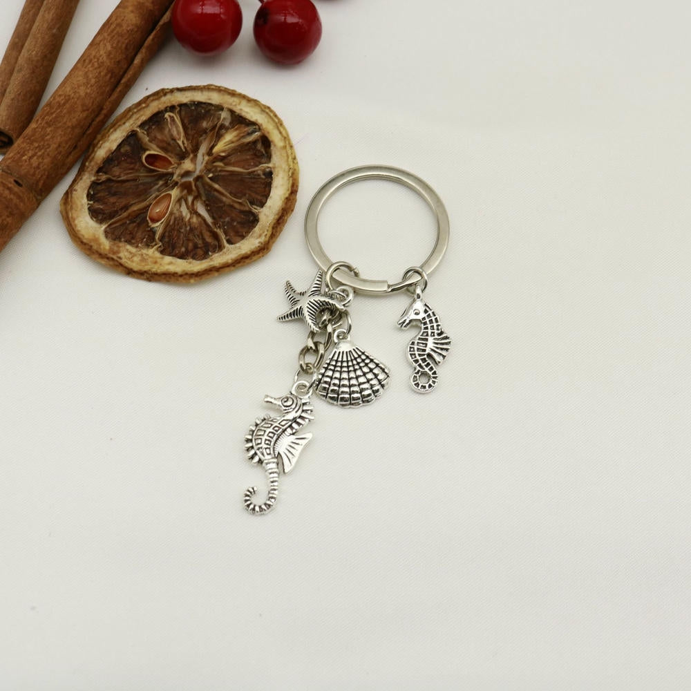 Turtle Keychain | Creativity Sea Animal Charm | Vintage Metal