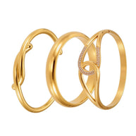 Trendy Geometric Open Bangle