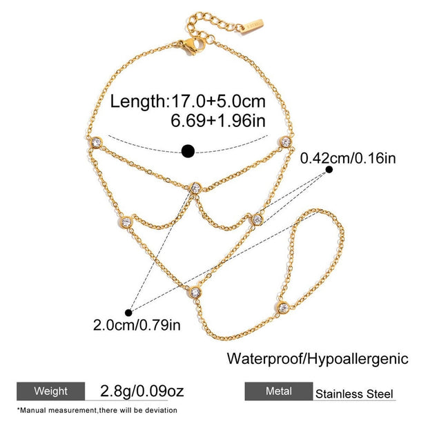 Finger Chain Bracelet | Stainless Korean Style Luxury