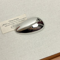 Modern Egg Drop Brooch | Polished Metal Lapel Pin for Blazer