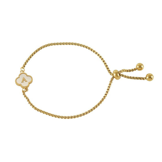Initial Clover Bracelet