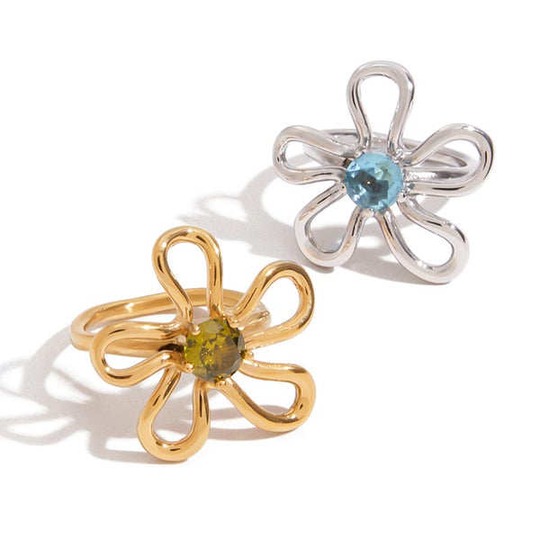 Minimalist Flower Shaped Ring