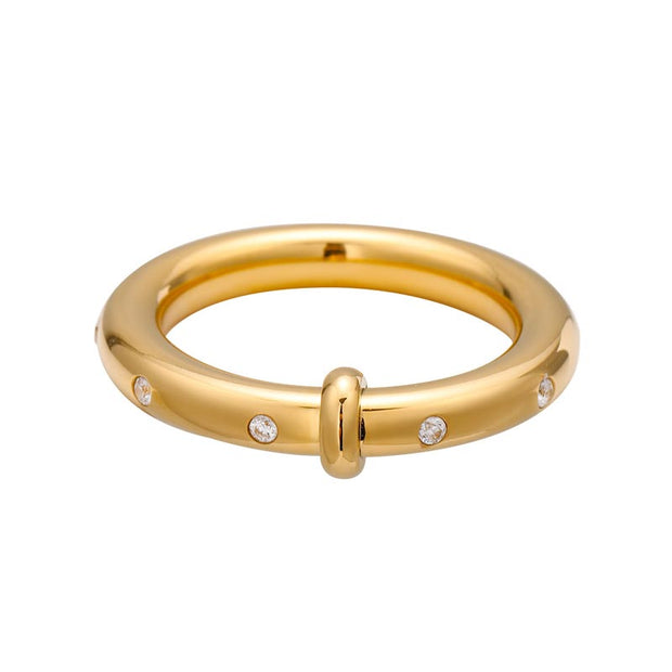 Gold Plated Stainless Steel Ring Band JXR2407011