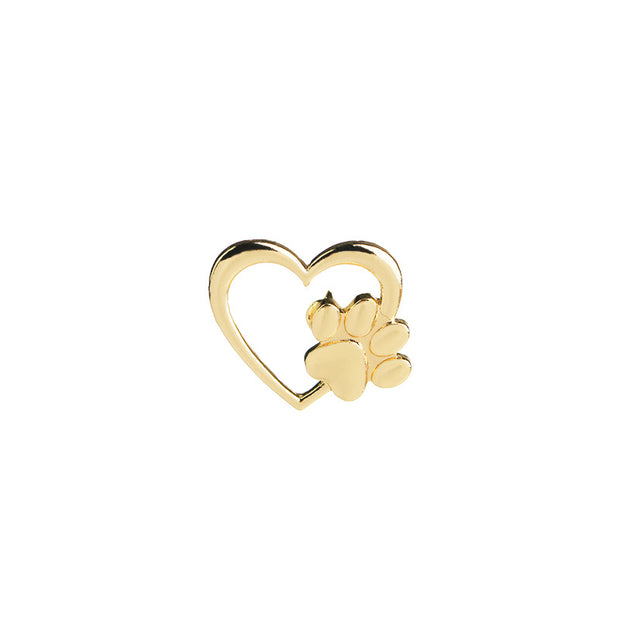 Popular Heart and Paw Print Brooch JLTC1289