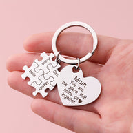 Heart Puzzle Keychain | Engrave Steel | Mother's Day