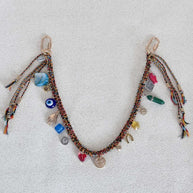 Trendy Evil Eye Braided Rope Bagpack Charm JJL3541