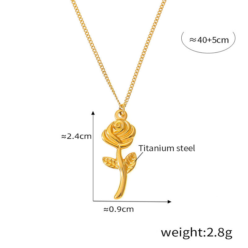 Rose Pendant Necklace