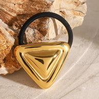 Geometric Triangle Hair Tie Stainless Steel Band JXH2408009