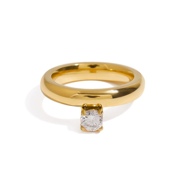 Round CZ Ring Band JXR0202005