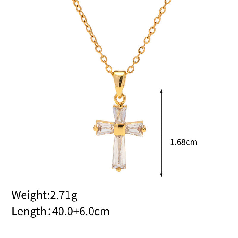 CZ Cross Necklace