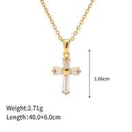 CZ Cross Necklace