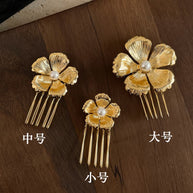 French Retro Pearl Flower Hair Comb JJMFZ-377