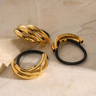 Titanium Steel Hair Tie Ponytail Band JXHW2407014