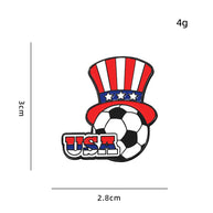 Soccer Brooch Pin | USA Flag Football Badge | World Cup Gift