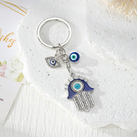 Evil Eye Keychain | Turkish Blue Charm | Drop Pendant
