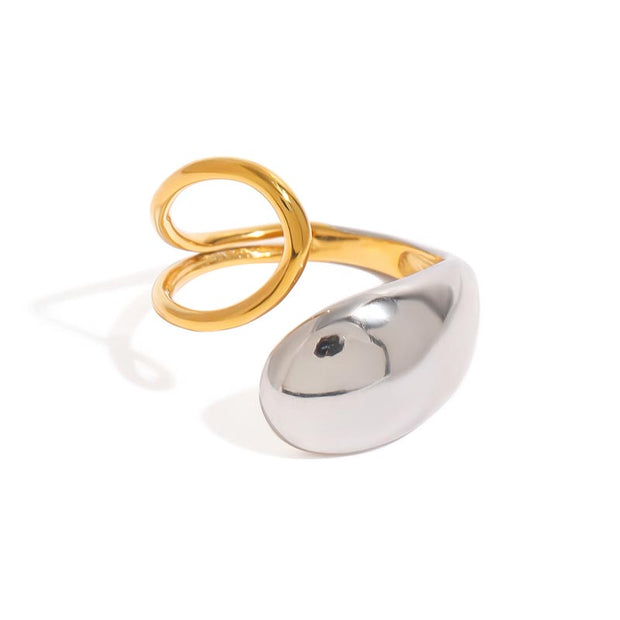 Geometric Teardrop Ring