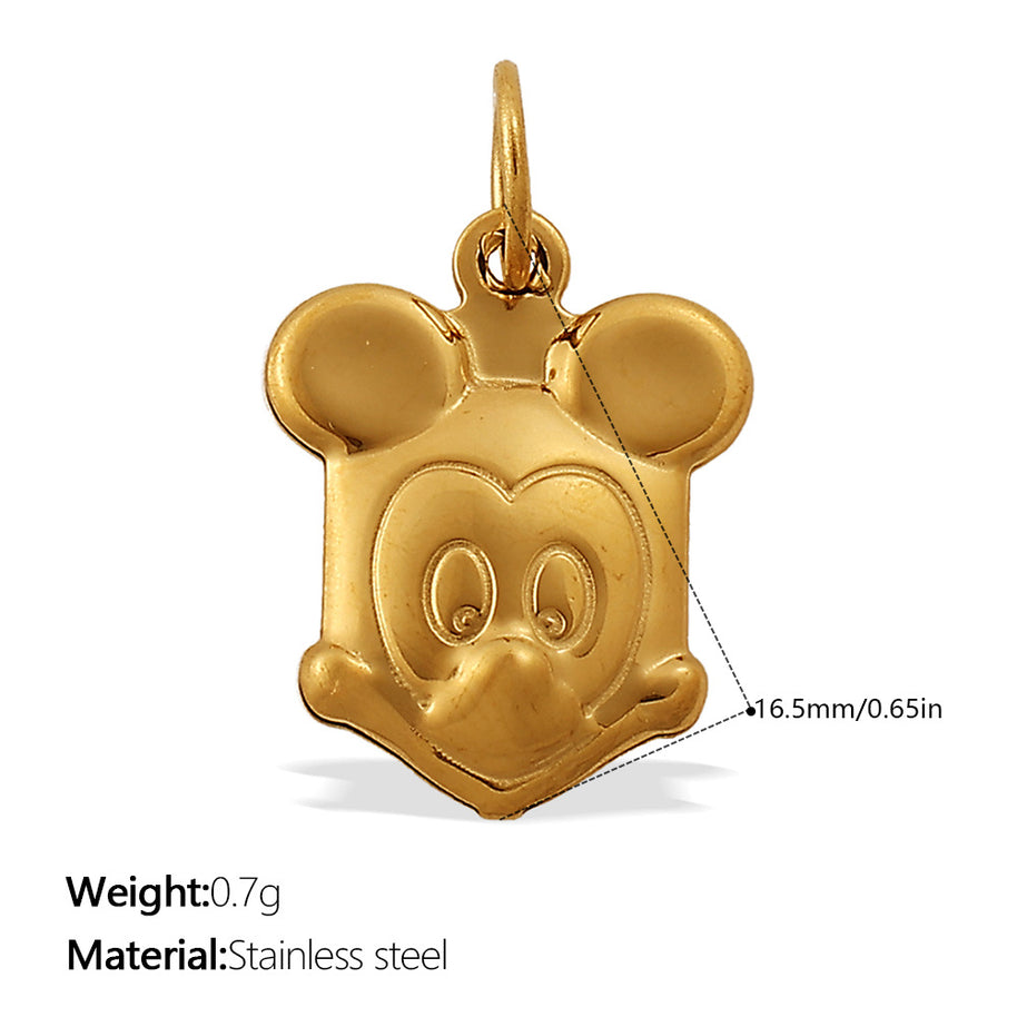 Cute Animal Charm Set Steel 18K Gold Plated DIY Versatile