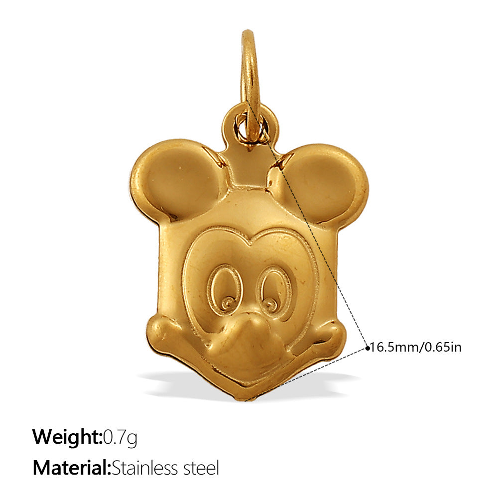 Cute Animal Charm Set Steel 18K Gold Plated DIY Versatile