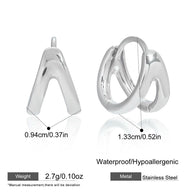 Hoop Earrings | Gold Plated Stainless | Luxury Women's