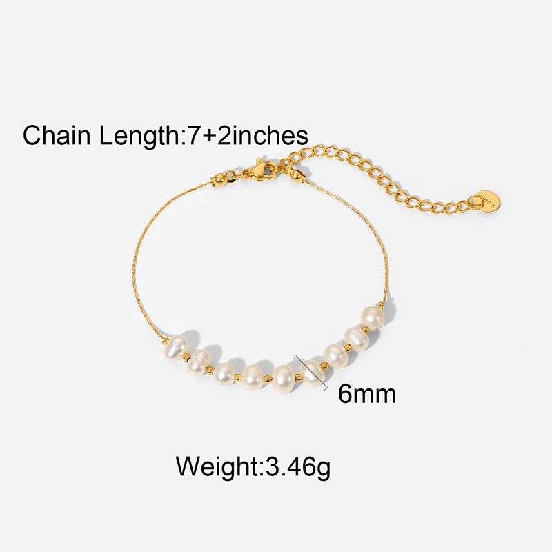 Pearl Half Chain Bracelet