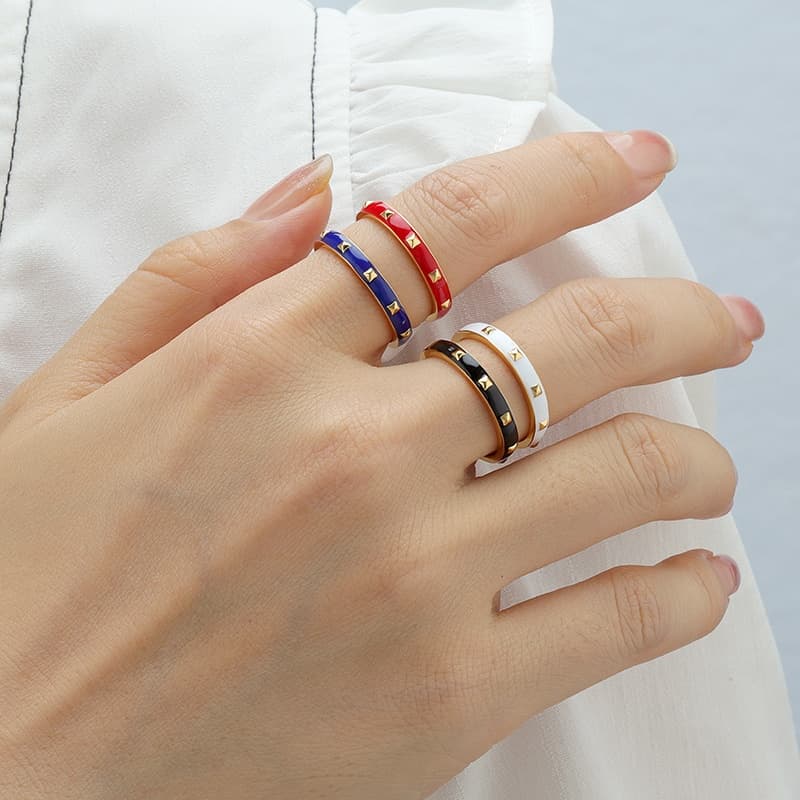 Red Enamel Ring