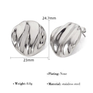 Ripple Stud Earring JSE010007