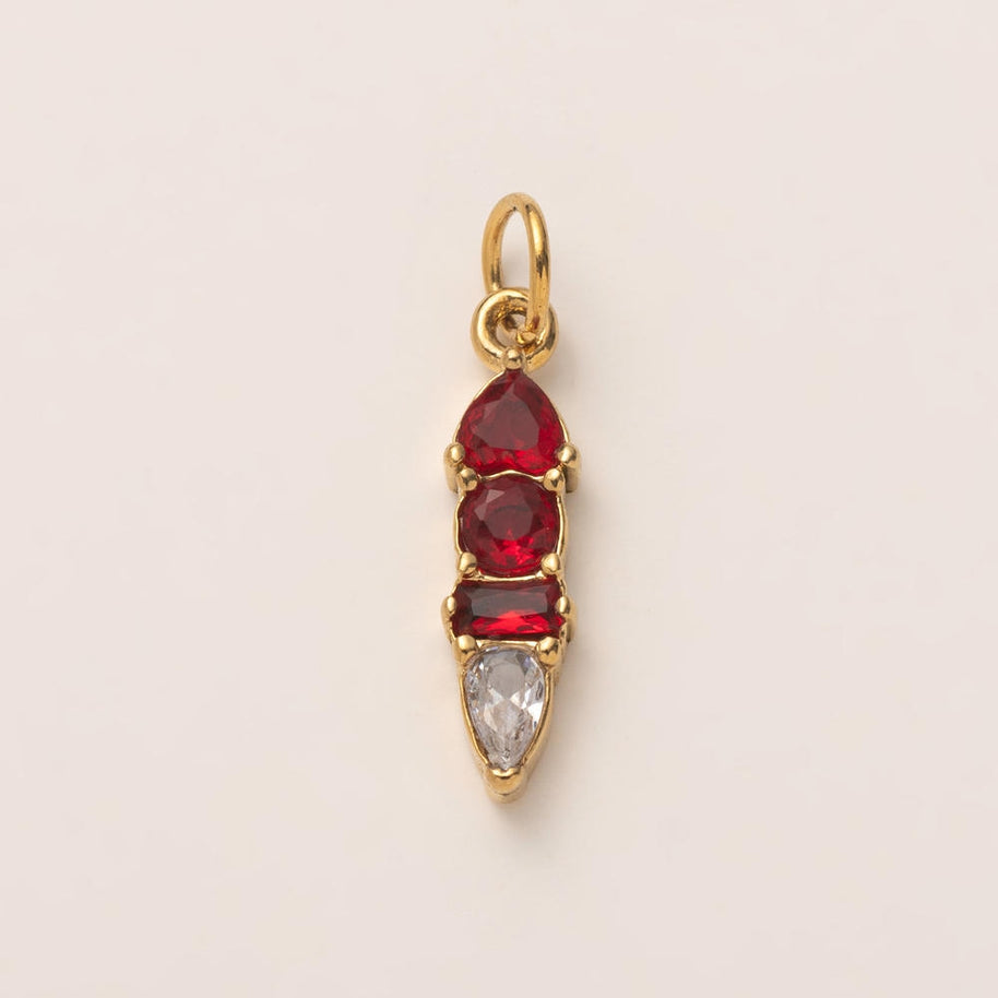 DIY 12 Months Birthstone Zircon Pendant 18K Gold JX24111602M