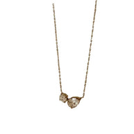 Double CZ Chain Necklace JO329
