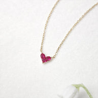 Heart Red Corundum Necklace GS628