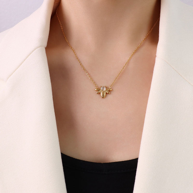 Stainless Steel Bee Necklace
