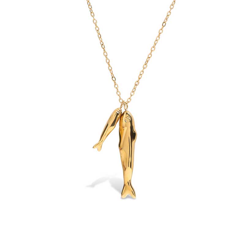 Two Fish Pendant Necklace