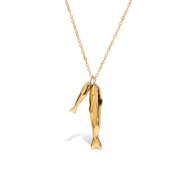 Two Fish Pendant Necklace
