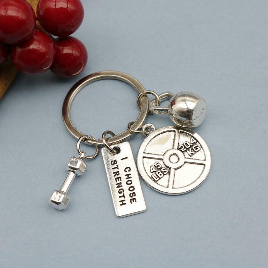 Dumbbell Keychain | Gym Fitne Charm | Classical Couple Gift