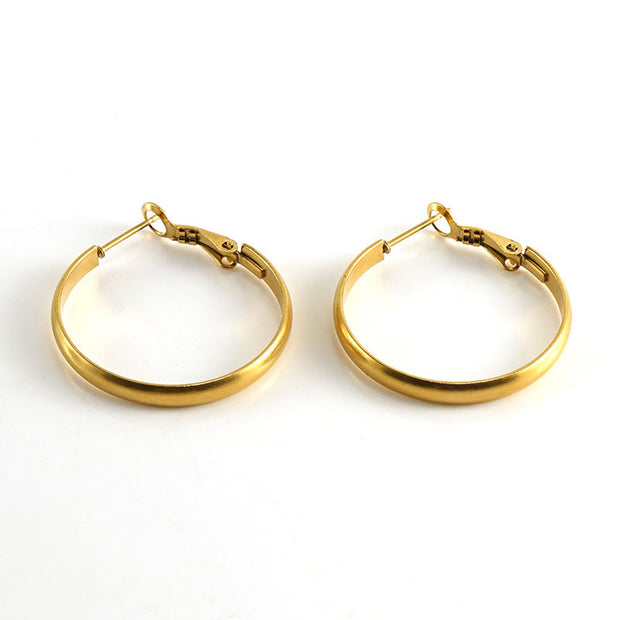 Large Tube Hoop Earrings