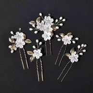 Acrylic Leaf Hair Pin | U-Shape Bridal Hair Clip for Wedding