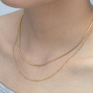 1mm Spheres Chain Necklace