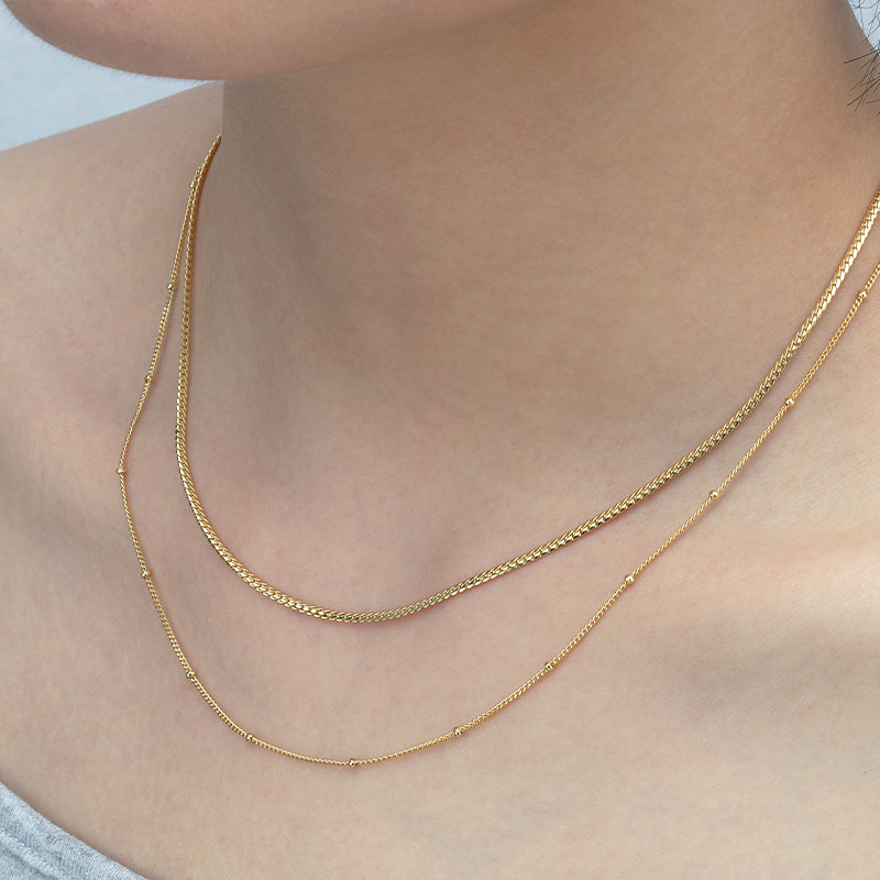 1mm Spheres Chain Necklace