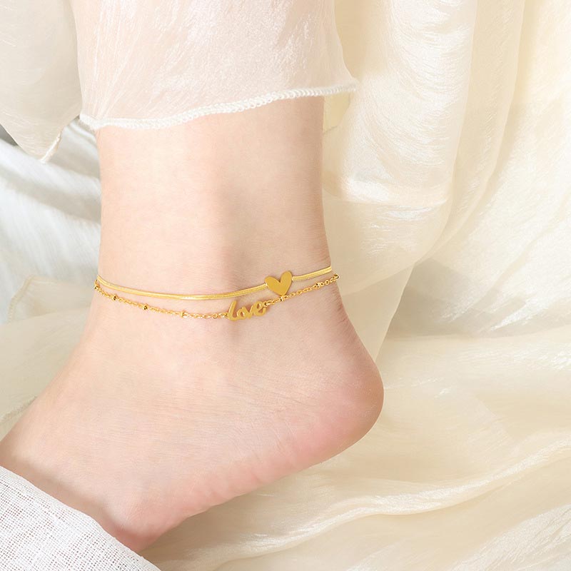 Love And Heart Two Layer Bracelet