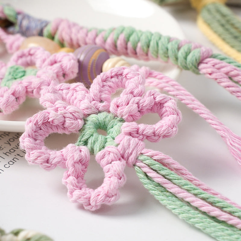 Cotton Spring Tassel Keychain Handmade Woven Fashion Gift