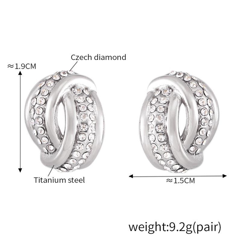 Twisted Hollow CZ Earring