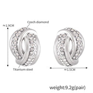 Twisted Hollow CZ Earring