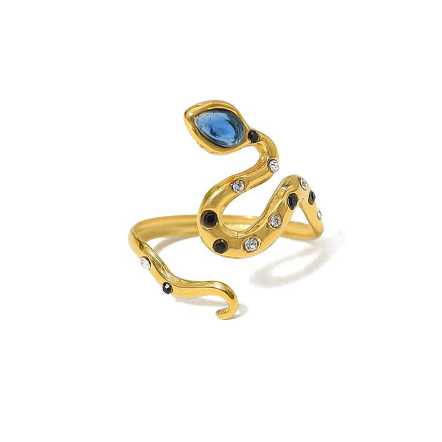 Blue Eye Snake Ring JSR23072704